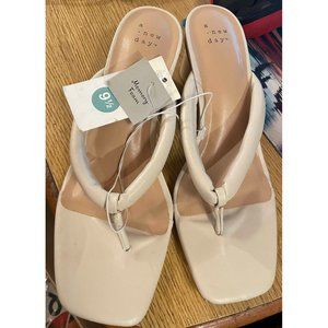 Women's A New Day, tan, thong Heels 9 1/2